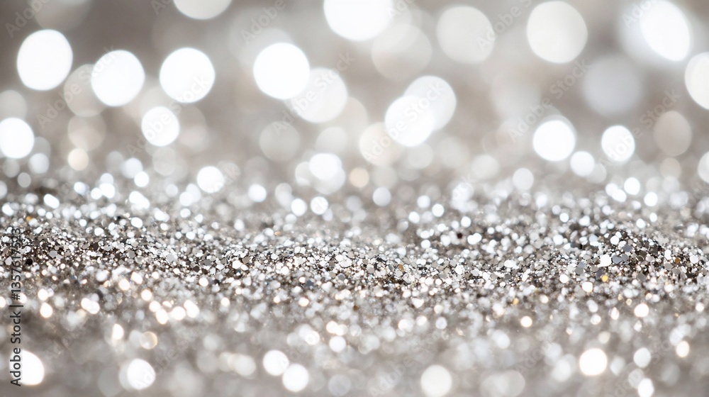 Abstract silver glitter bokeh background Abstract silver glitter bokeh background