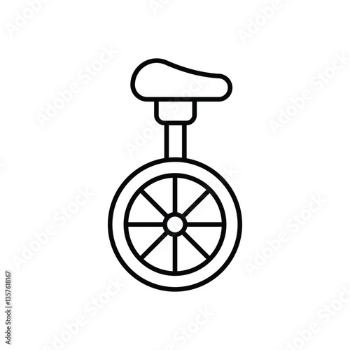 Unicycle  Vector icon