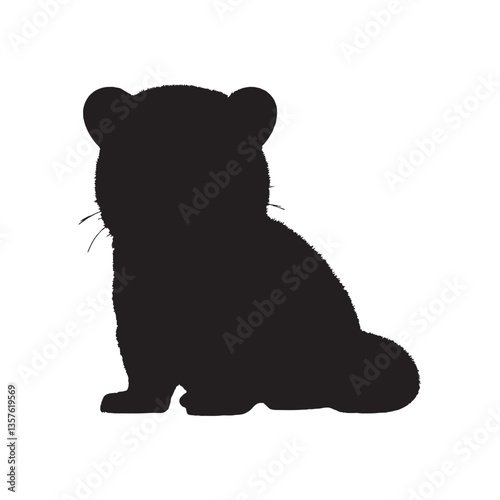 African Civet Silhouette Vector - Artistic and Minimalist Carnivorous Animal Clipart for Wildlife Logos - African Civet Vector - African Civet Icon - African Civet Illustration

