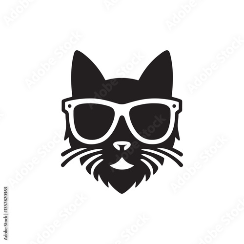 cat vector silhouette clip art logo design illustration
