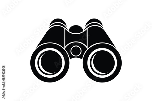 Binoculars on white background