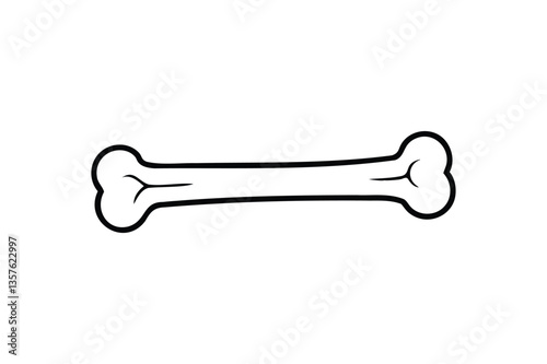 Bone icon vector on white background