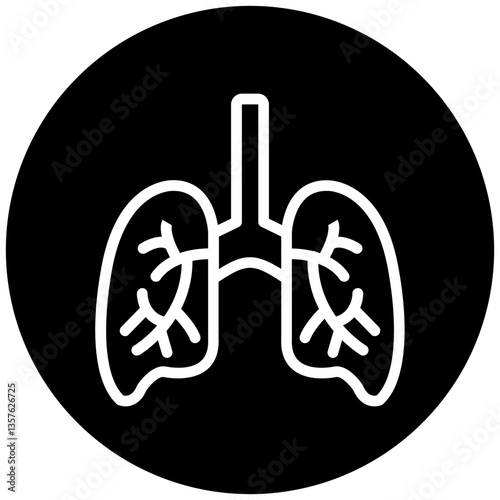 Vector Design Lungs Icon Style