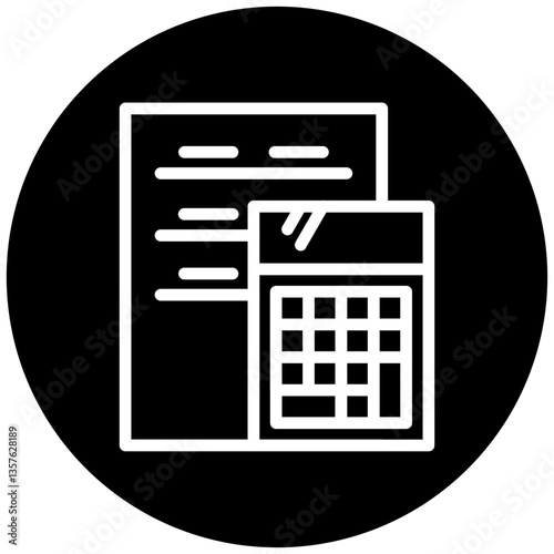Vector Design Calculating Icon Style