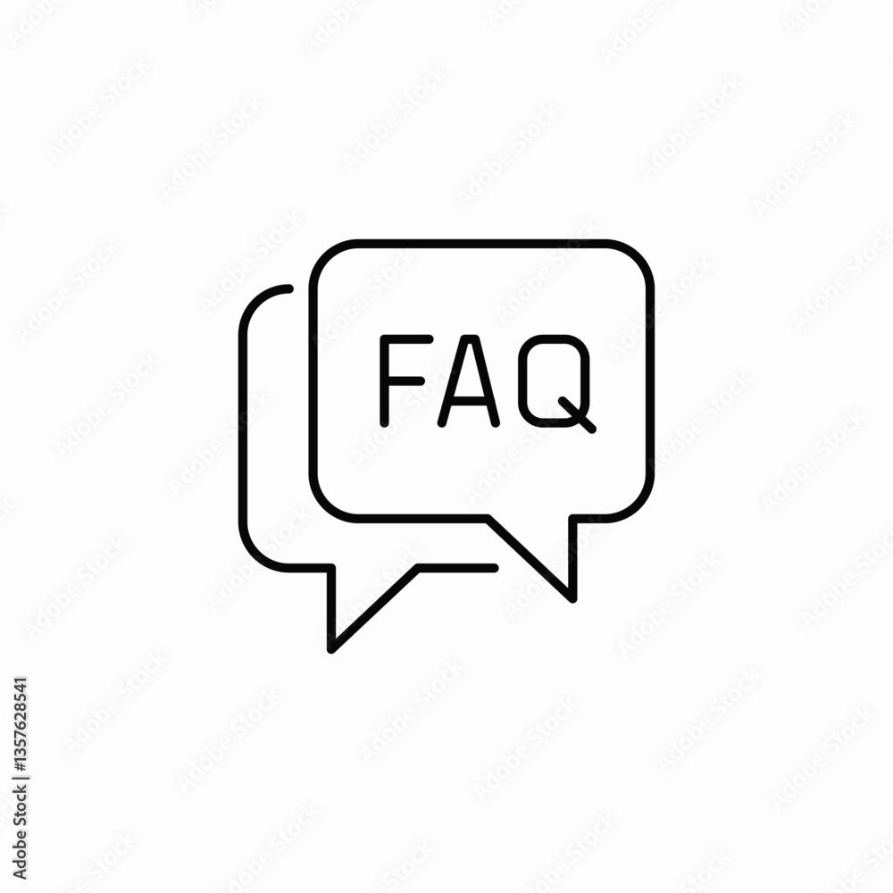 frequently asked icon sign vector frequently asked icon sign vector
