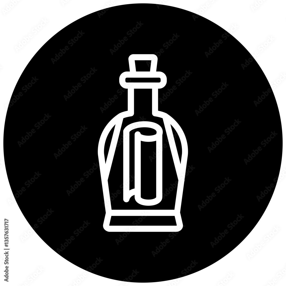 Vector Design Message In A Bottle Icon Style Vector Design Message In A Bottle Icon Style