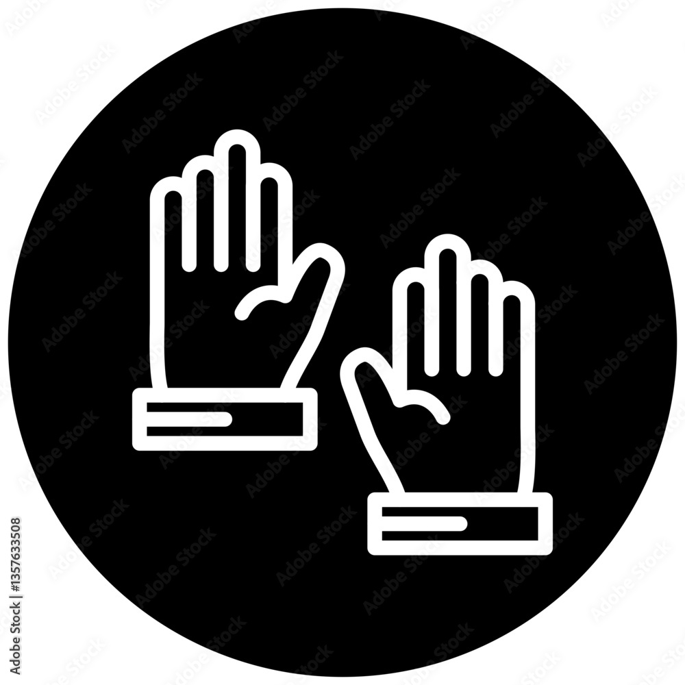 Fototapeta premium Gloves Icon Style