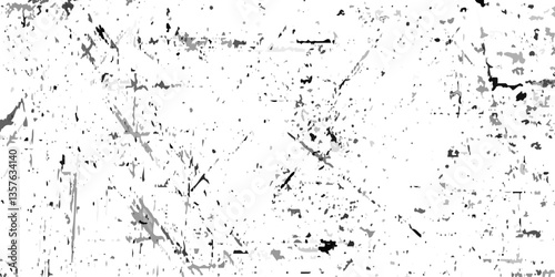 Rough black and white texture vector. Distressed overlay texture. Vector Illustration, abstract halftone backdrop in white and black tones in pop art style, geometric monochrome background. For poster