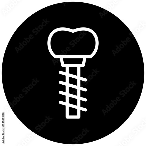 Dental Implant Icon Style