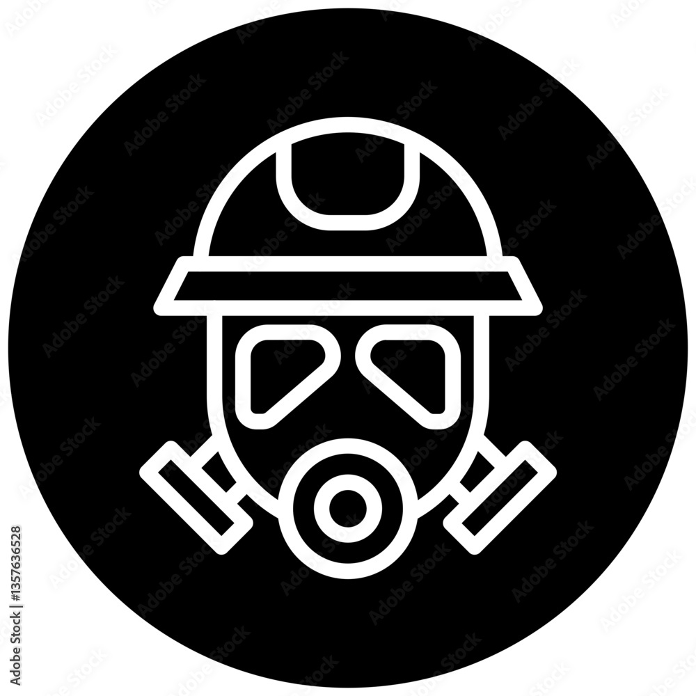 Fireman Mask Icon Style Fireman Mask Icon Style