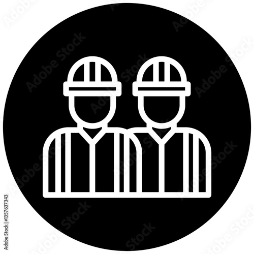 Firefighter Team Icon Style