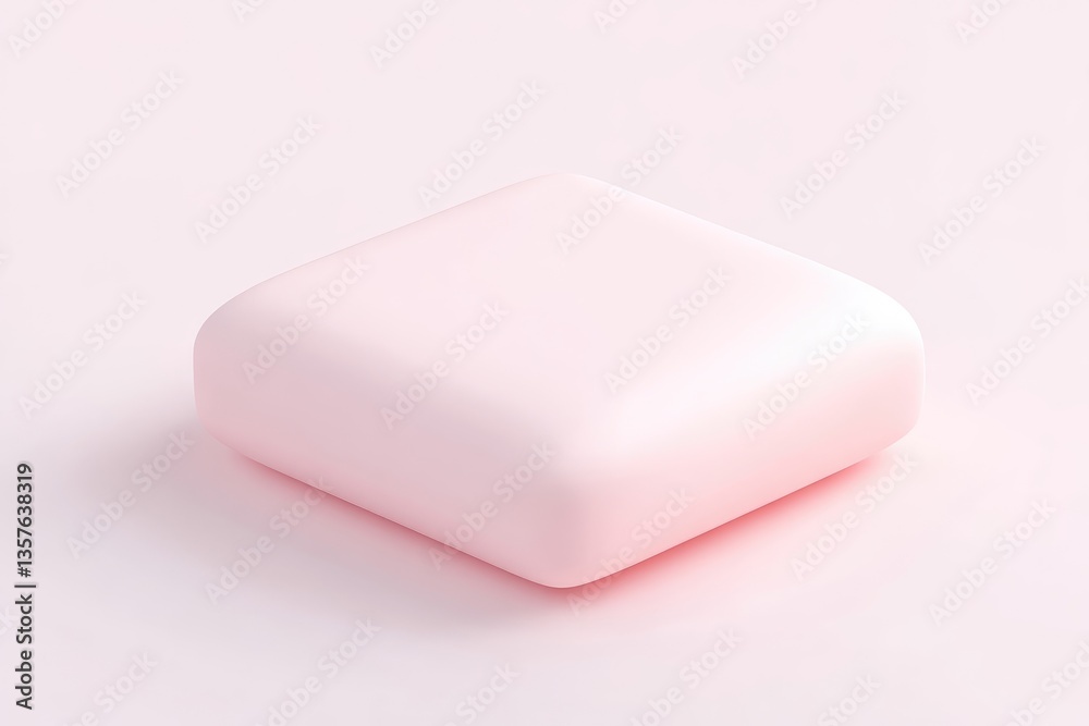 Soft, pastel pink square block. A smooth, solid, minimalist design Soft, pastel pink square block. A smooth, solid, minimalist design