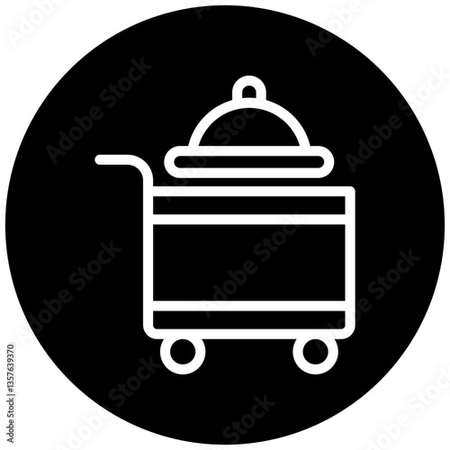 Serving Cart Icon Style