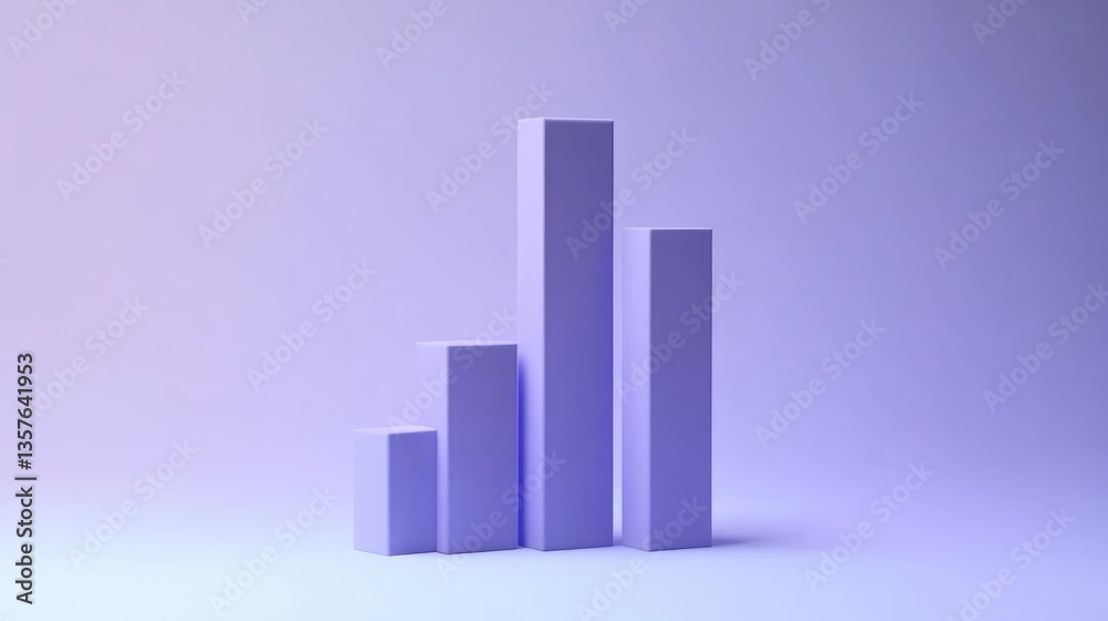 Abstract Lavender Bar Graph: Growth, Progress, and Success Visualization Abstract Lavender Bar Graph: Growth, Progress, and Success Visualization