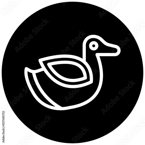 Duck Toy Icon Style