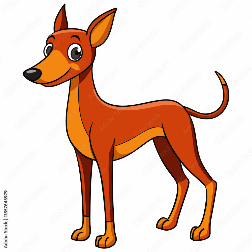 Joyful Canine: A lively and animated dog with expressive eyes and a cheerful demeanor, standing proudly against a bright background. Joyful Canine: A lively and animated dog with expressive eyes and a cheerful demeanor, standing proudly against a bright background.