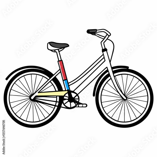 Urban Cycle: A sleek illustration of a bicycle, rendered with clean lines and subtle details, hinting at the freedom and efficiency of urban mobility.