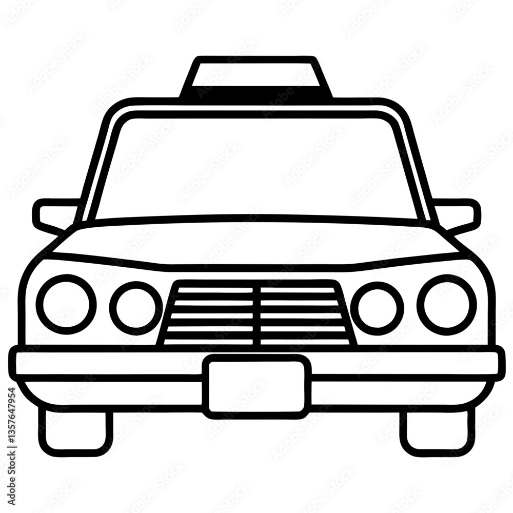 Taxi Car: A vector illustration showcases a classic taxi car, simple and clean, designed for use in a variety of applications, from transportation themes to urban design. Taxi Car: A vector illustration showcases a classic taxi car, simple and clean, designed for use in a variety of applications, from transportation themes to urban design.