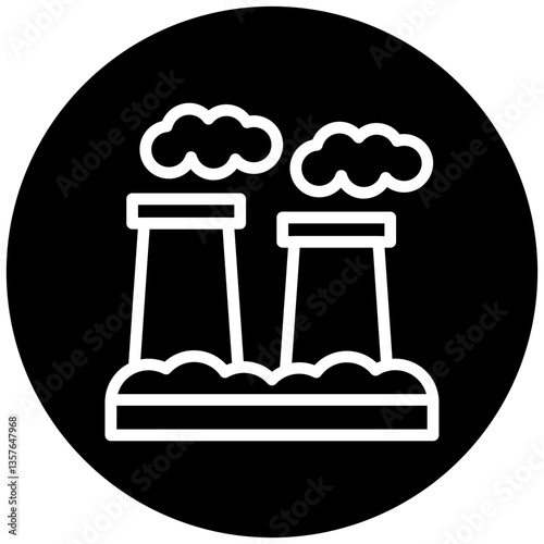 Air Pollution Icon Style