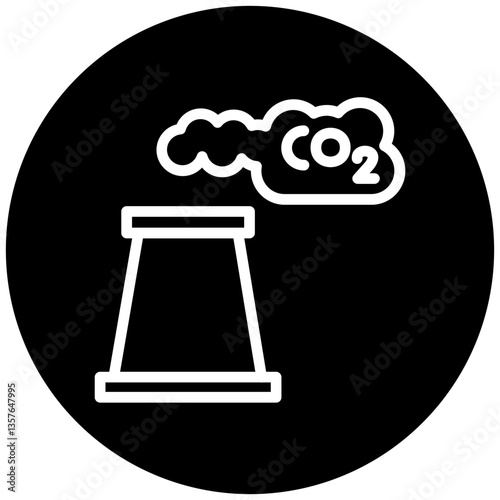 Carbon dioxide Icon Style