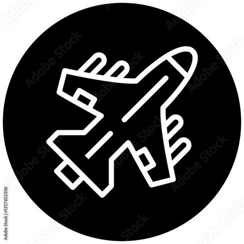 Army Jet Icon Style