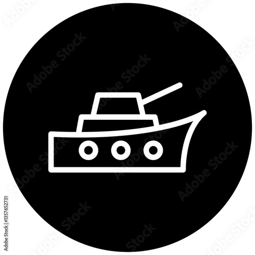 Army Ship Icon Style