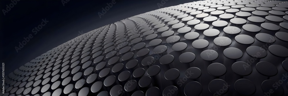Fototapeta premium Dynamic concentric circle pattern with gradual distortion and off-center shift