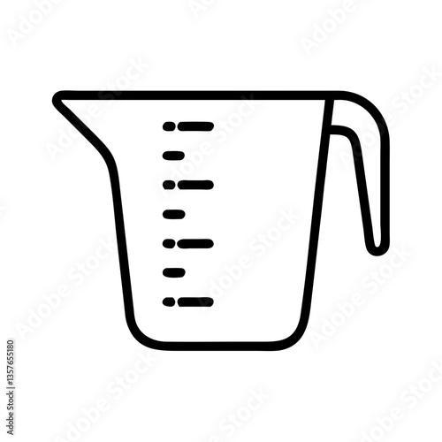 Measuring cup outline icon for kitchen use  