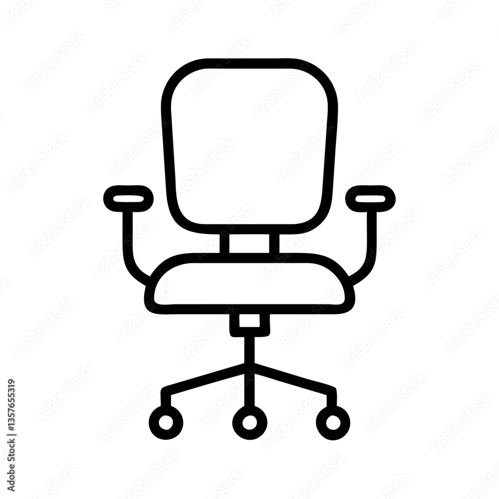 Office chair icon design in minimalist style Office chair icon design in minimalist style