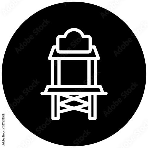 Water Tower Icon Style