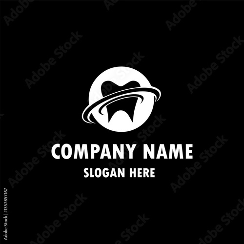dental clinic tooth logo design vector illustration.