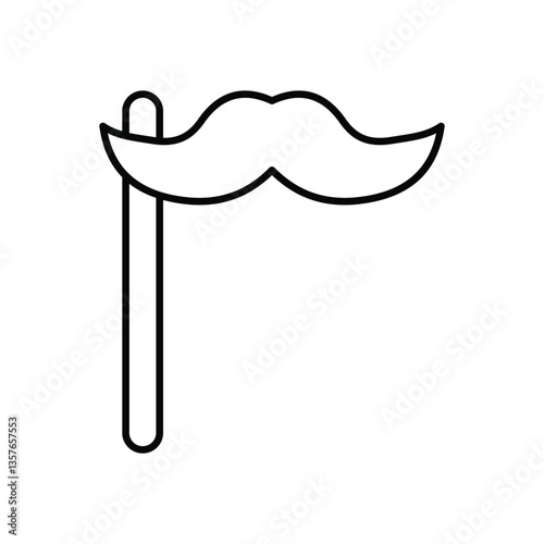 Moustache Prop Vector icon