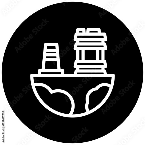 Oil Exploration Icon Style