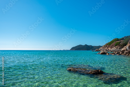 Obraz na płótnie Cala Monte Turno, Sardinia, in a summer day w salonie
