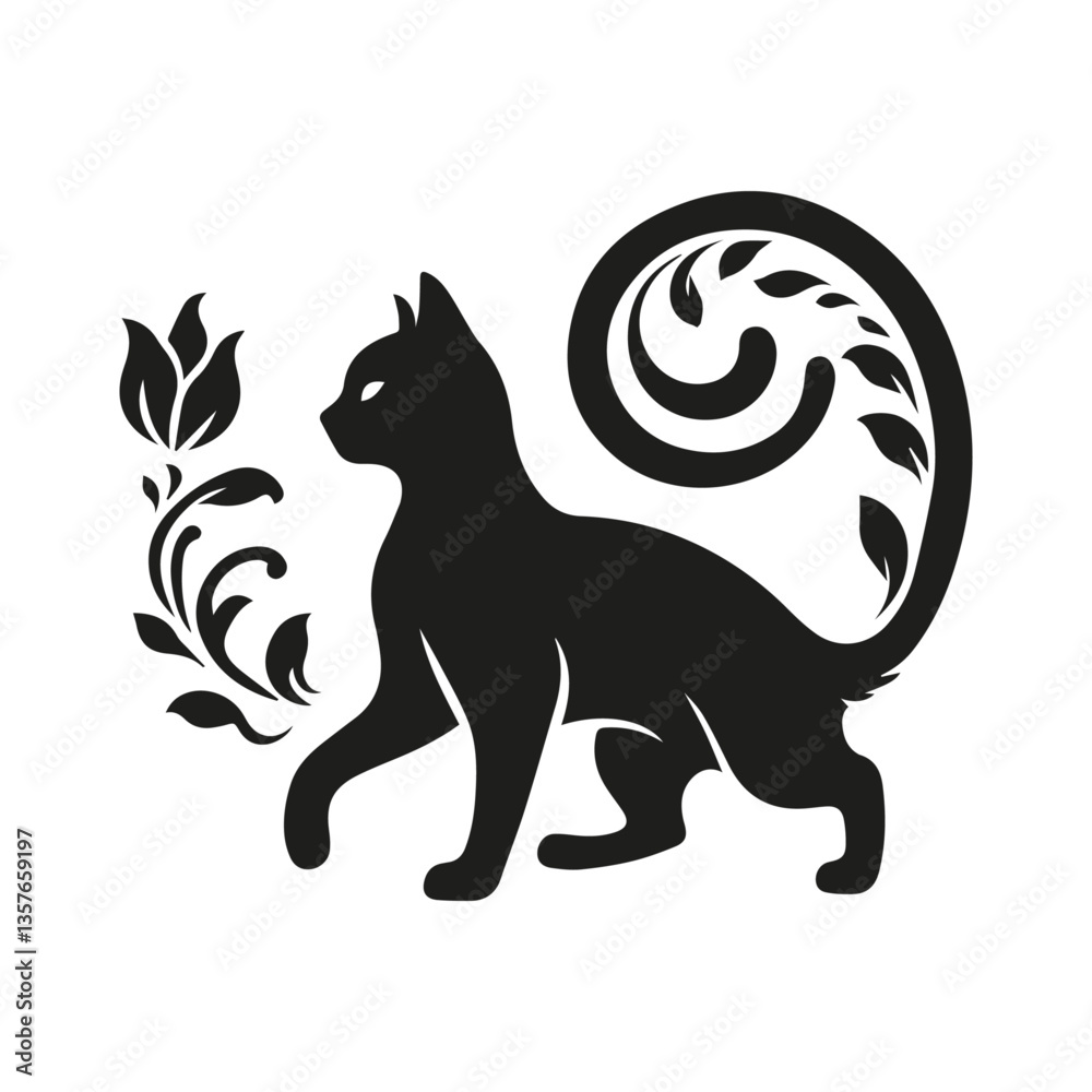 Obraz premium Cat Silhouettes in Motion