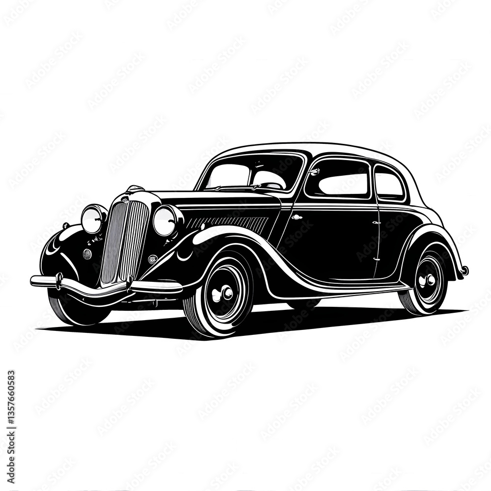 Fototapeta premium retro car vector illustration