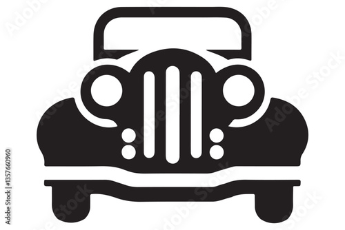 Classic Vintage Car Illustration for Transportation and Automotive Design