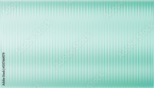 Light green and mint ribbed glass. Vector ribbed glass texture background. Mesh gradient. acrylic ribbed bath surface. Reeded glass background semitransparent overlay. Bath wall window