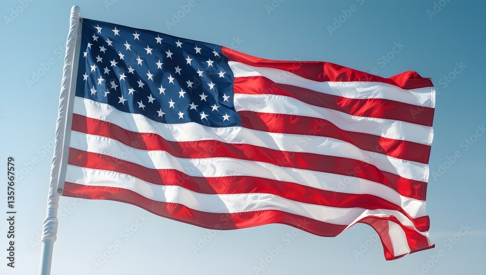 Fototapeta premium American Wave Flag