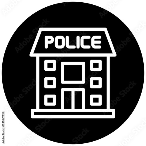 Police Station Icon Style