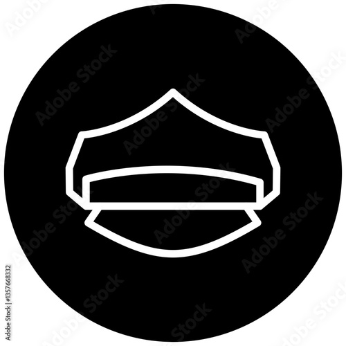 Police Hat Icon Style