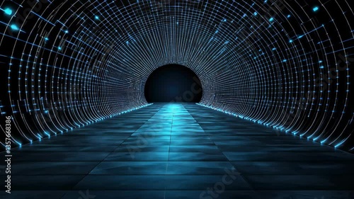 Neon Tunnel: A Futuristic Digital Pathway