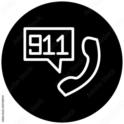 Call 911 Icon Style