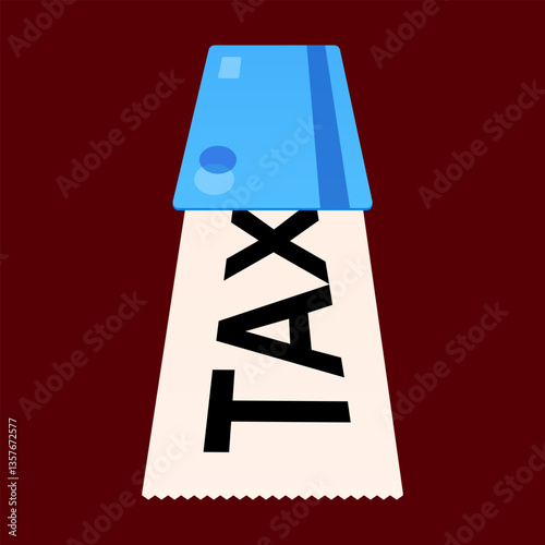 Financial concept. card payment for taxes.Tax preparation. The corporate tax, taxable income, document preparation, payment planning