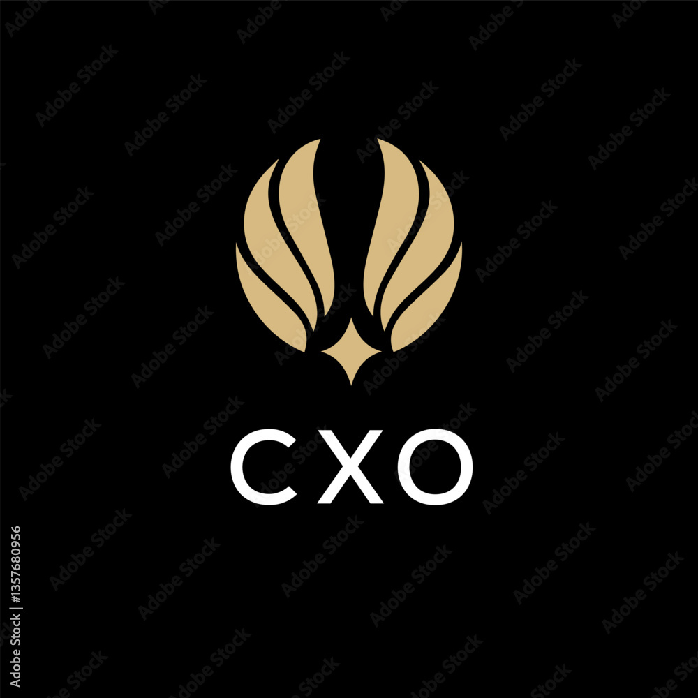 Fototapeta premium CXO creative minimalist letter logo.