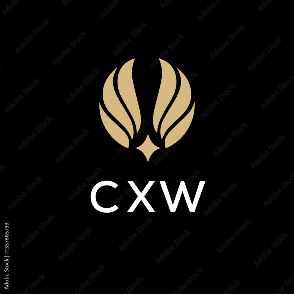 Fototapeta premium CXW creative minimalist letter logo.
