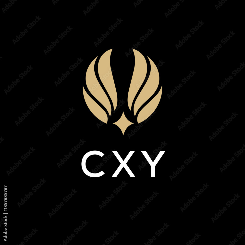 Fototapeta premium CXY creative minimalist letter logo.