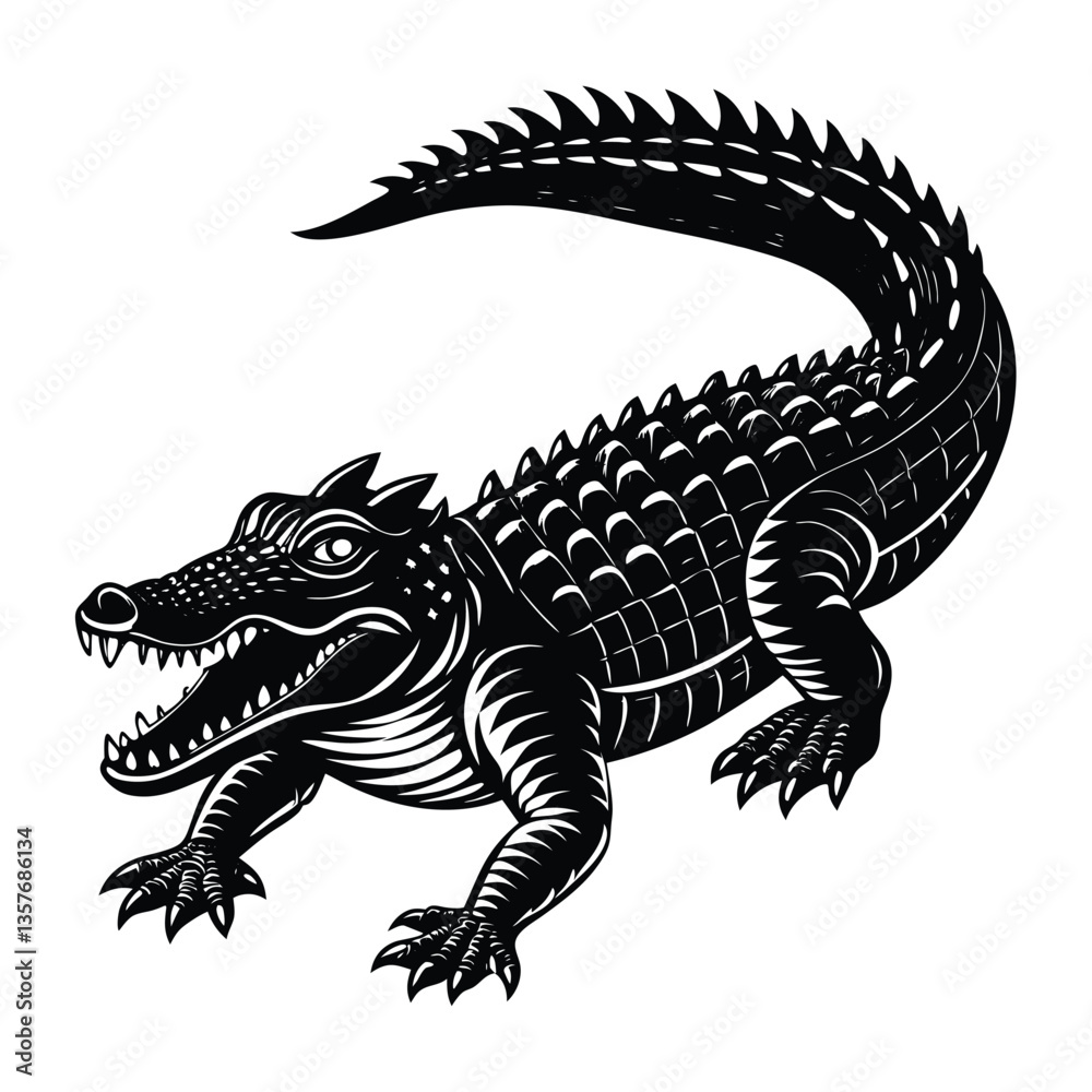 vector illustration of a crocodile vector illustration of a crocodile