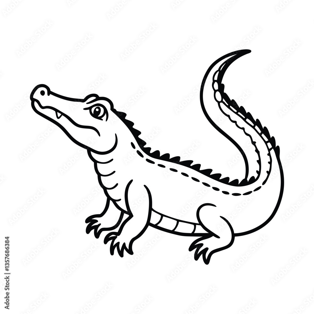 vector illustration of a crocodile vector illustration of a crocodile
