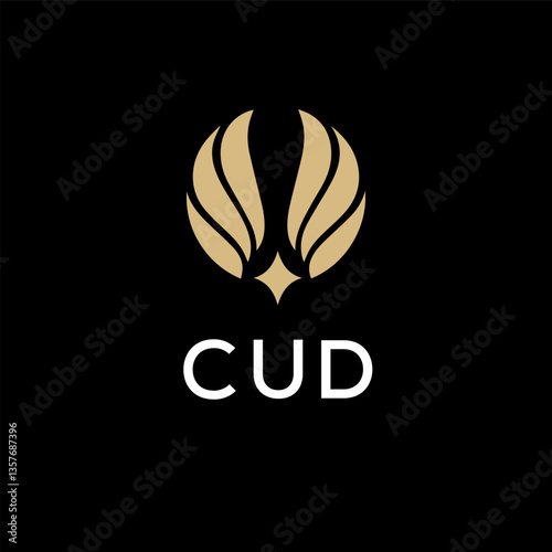 CUD creative minimalist letter logo.
